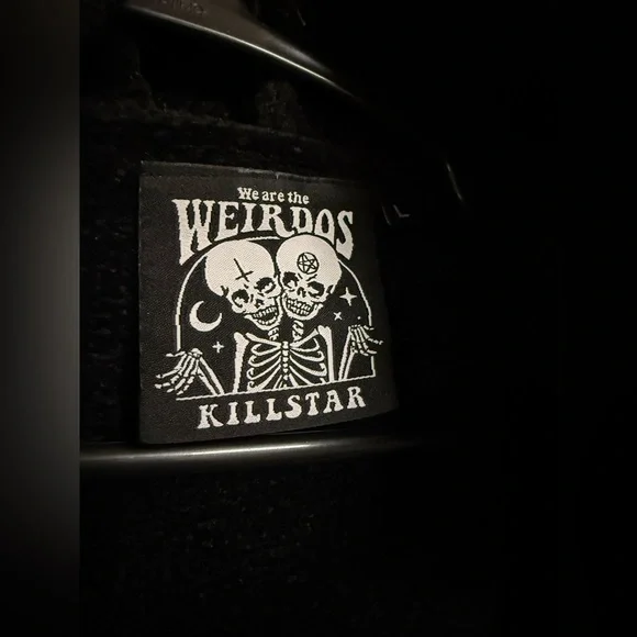 🖤 Killstar Oversized Velour Gothic Hooded Cardigan 🖤 Size Large | NWOT - Picture 5 of 8